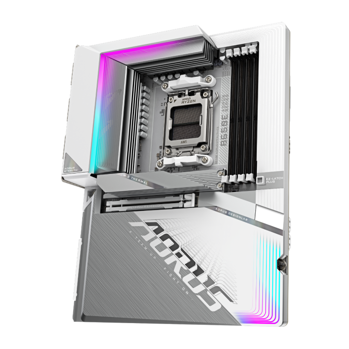 Matična ploča GIGABYTE AORUS B650E STEALTH ICE (Socket AM5, AMD B650, DDR5 SDRAM do 8000 MHz, USB-C 3.2 Gen 2x2/DisplayPort, 2.5 Gigabit Ethernet, Bluetooth 5.4, Wi-Fi 7)-10