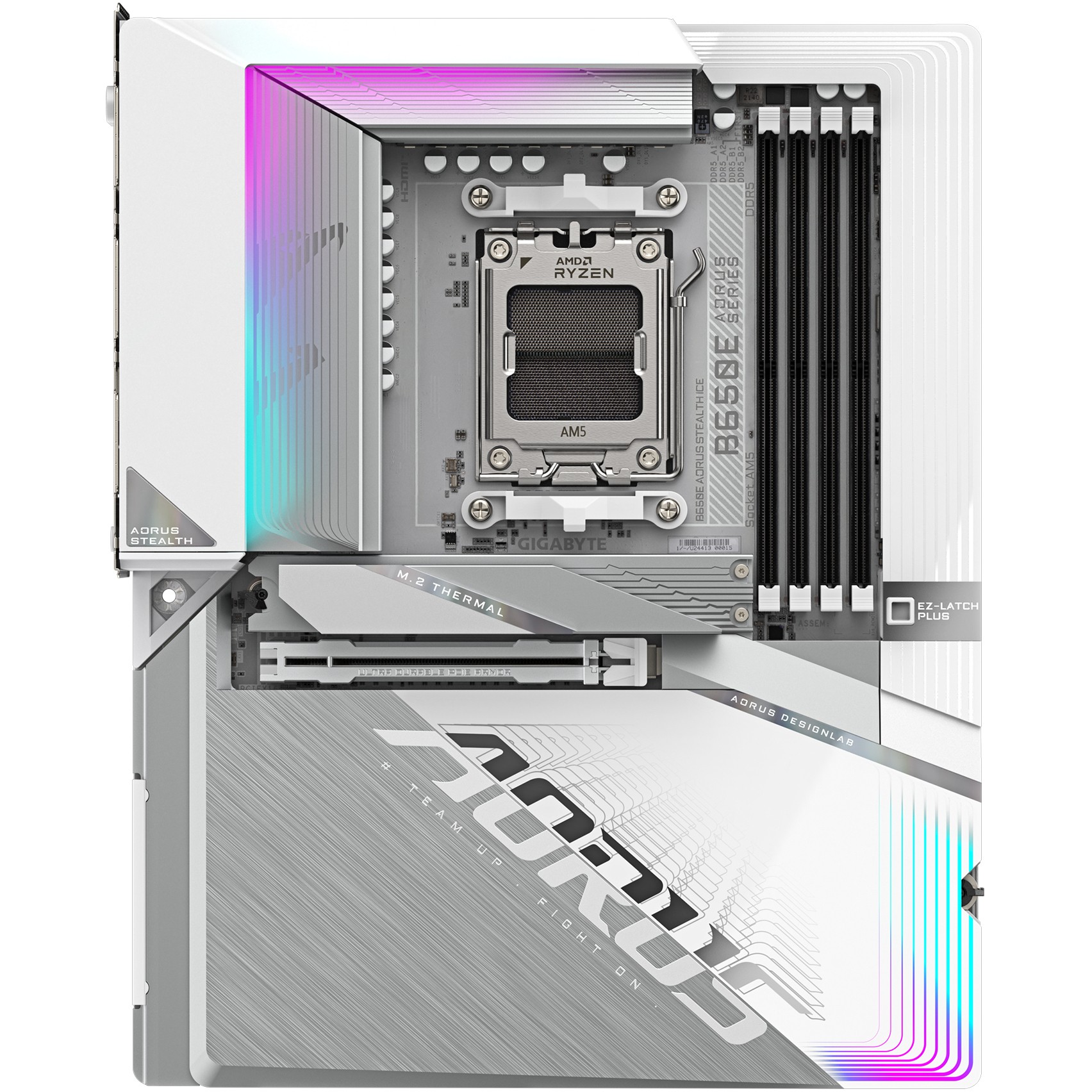 Matična ploča GIGABYTE AORUS B650E STEALTH ICE (Socket AM5, AMD B650, DDR5 SDRAM do 8000 MHz, USB-C 3.2 Gen 2x2/DisplayPort, 2.5 Gigabit Ethernet, Bluetooth 5.4, Wi-Fi 7)-2