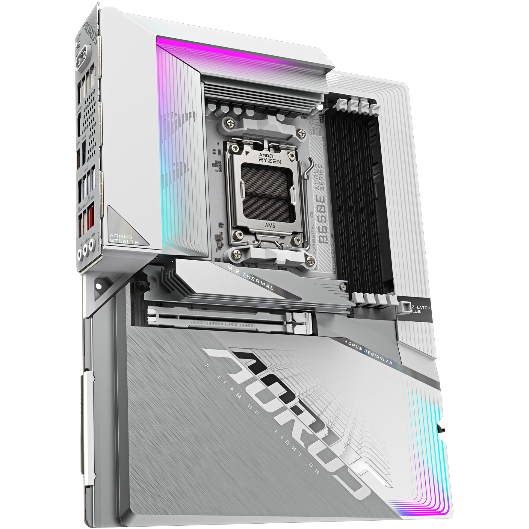 Matična ploča GIGABYTE AORUS B650E STEALTH ICE (Socket AM5, AMD B650, DDR5 SDRAM do 8000 MHz, USB-C 3.2 Gen 2x2/DisplayPort, 2.5 Gigabit Ethernet, Bluetooth 5.4, Wi-Fi 7)-3