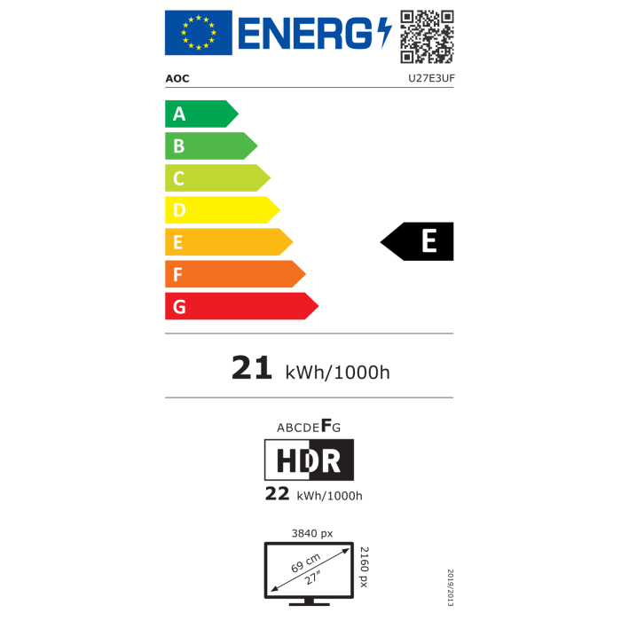 Monitor AOC U27E3UF 27" IPS UHD 60Hz-21
