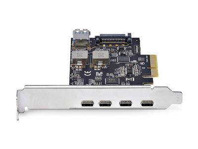 StarTech.com 5-Port USB PCIe Card, USB 3.2 10Gbps, PCI Express Card with 4x USB-C Ports, 1x USB-A Internal Port, USB PCIe Controller Card, Windows/macOS/Linux - USB adapter - PCIe 3.0 x4 - USB-C 3.2 Gen 1 x 4 + USB 3.2 Gen 1 x 1-3