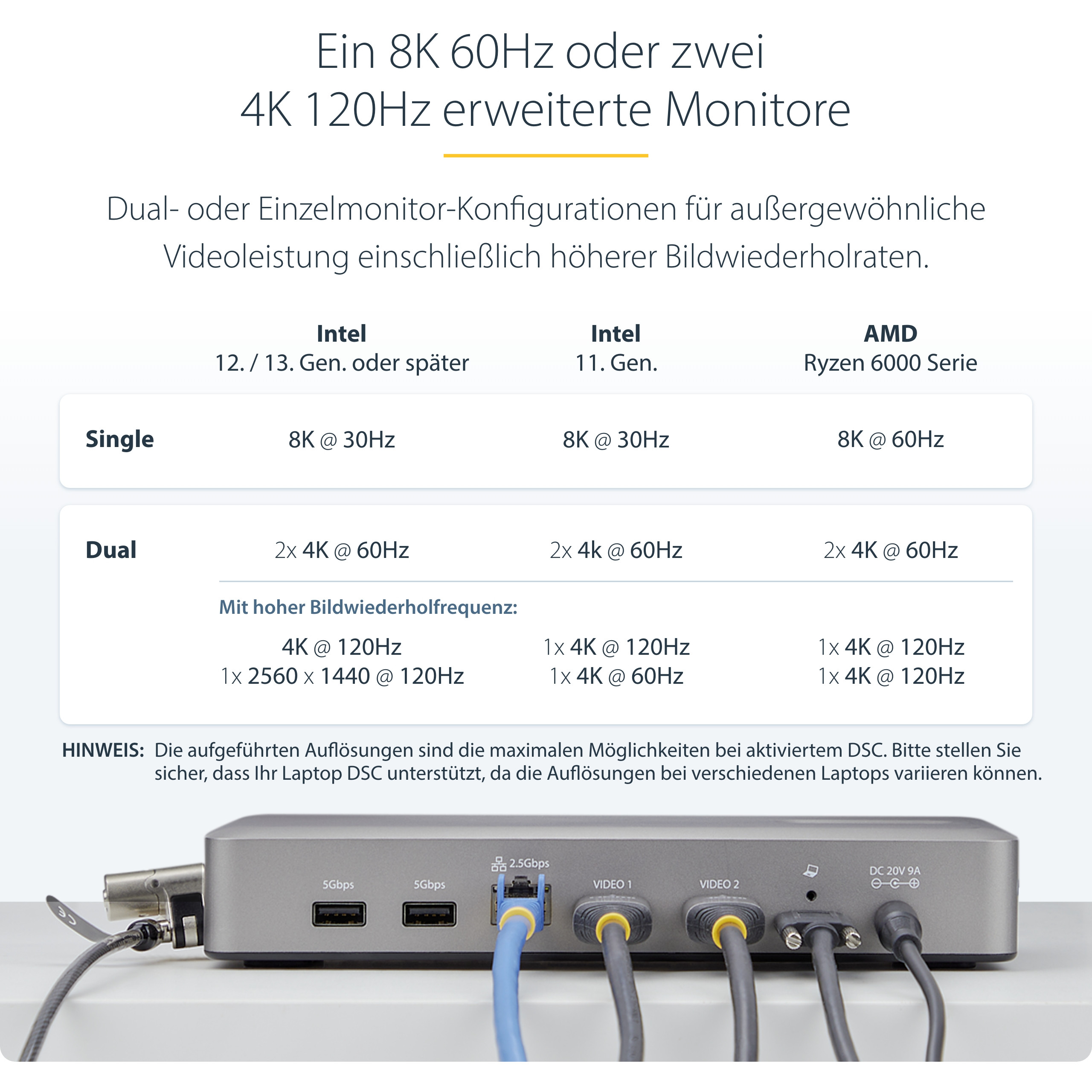 Docking station STARTECH.COM USB4 DOCKING STATION (USB-C 40 Gbps, dual video HDMI, 2x 4K 60 Hz, 6x USB, 2.5 Gigabit Ethernet, 100 W power delivery)-11