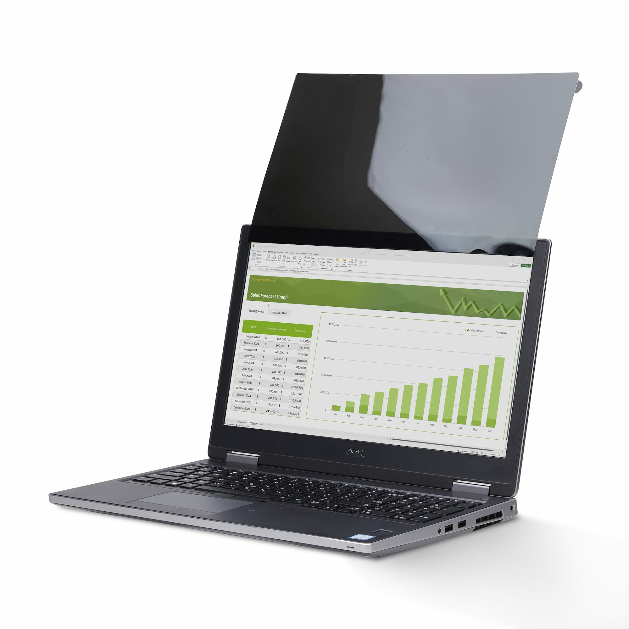 Laptop STARTECH.COM notebook privacy filter - 15.6 (15.6", 169, 2-way privacy protection, blue light filter, anti-glare coating)-12