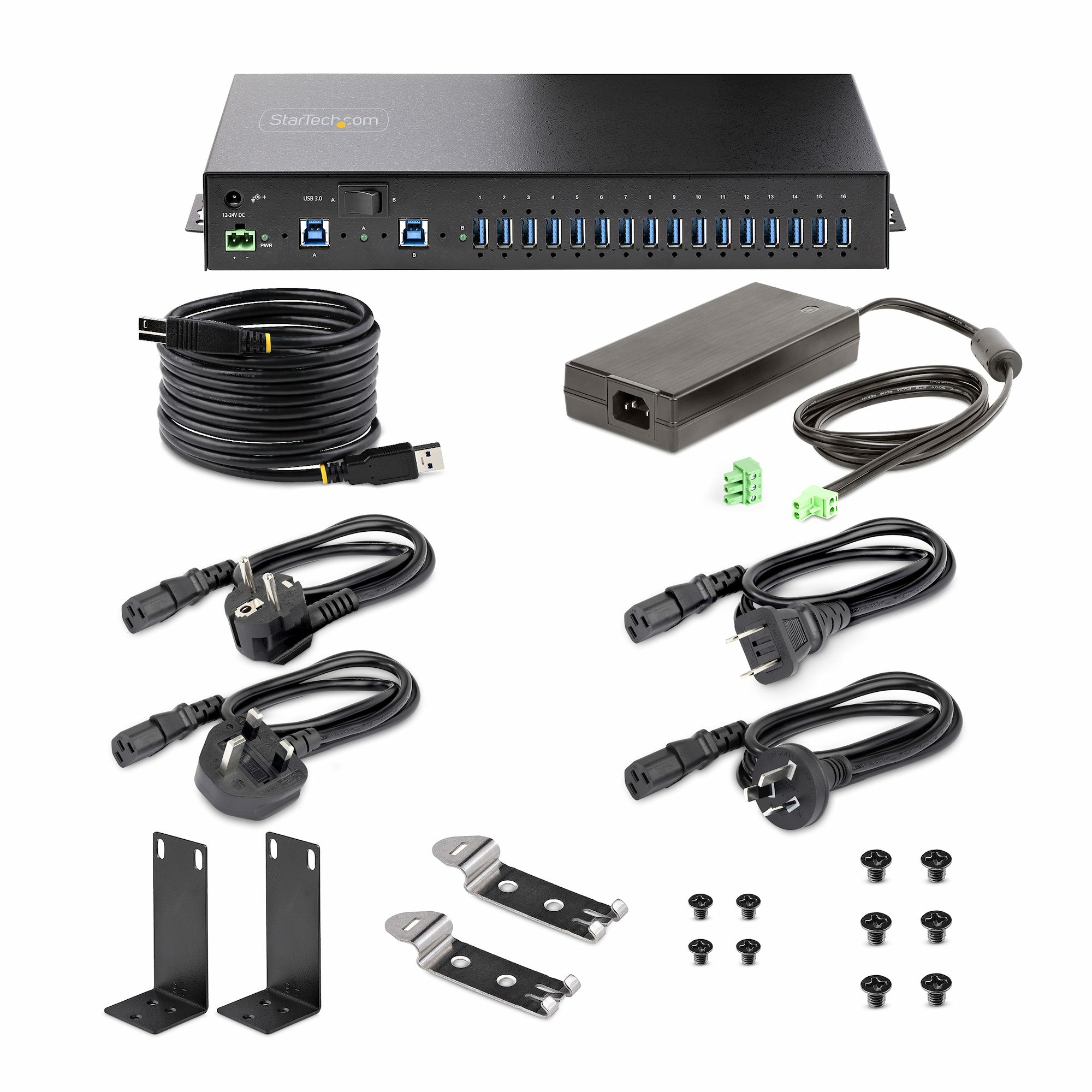 USB HUB STARTECH.COM 16-portni (usb 3.2 gen 1, 5 gbps, metalno kućište, napajanje 160 w)-16