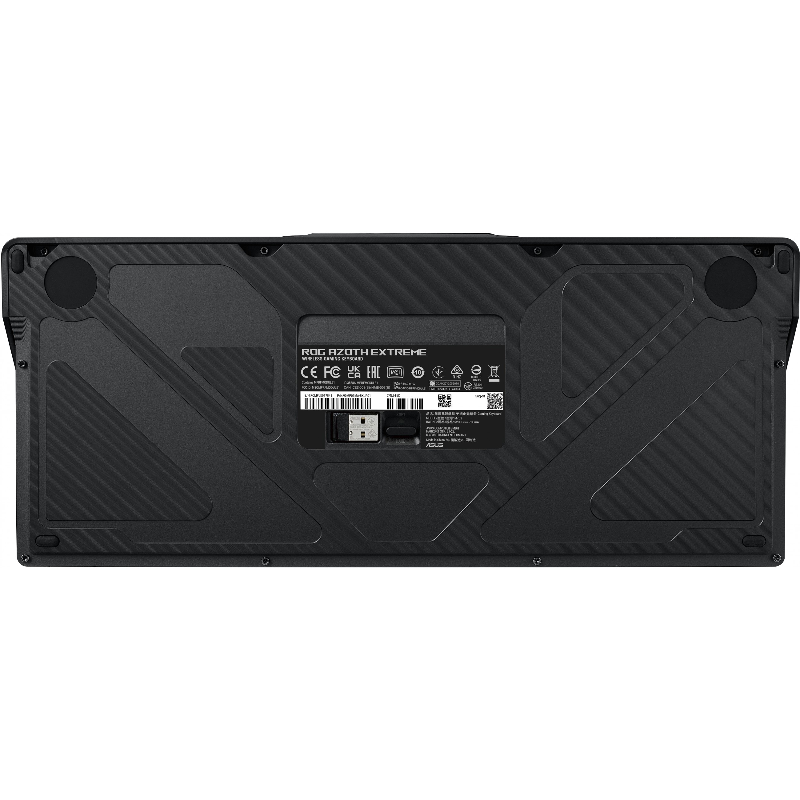 Tipkovnica ASUS ROG Azoth Extreme (RGB LED pozadinsko osvjetljenje, OLED zaslon, bežična i žičana povezanost, mehanički prekidači, 75%) – internacionalna non HR tipkovnica-5