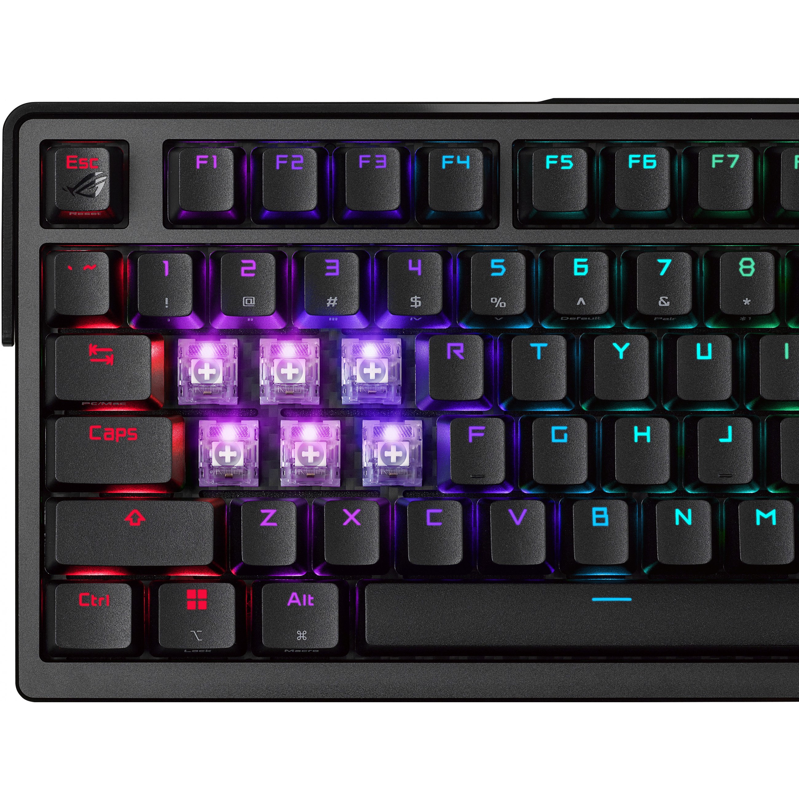 Tipkovnica ASUS ROG Azoth Extreme (RGB LED pozadinsko osvjetljenje, OLED zaslon, bežična i žičana povezanost, mehanički prekidači, 75%) – internacionalna non HR tipkovnica-8