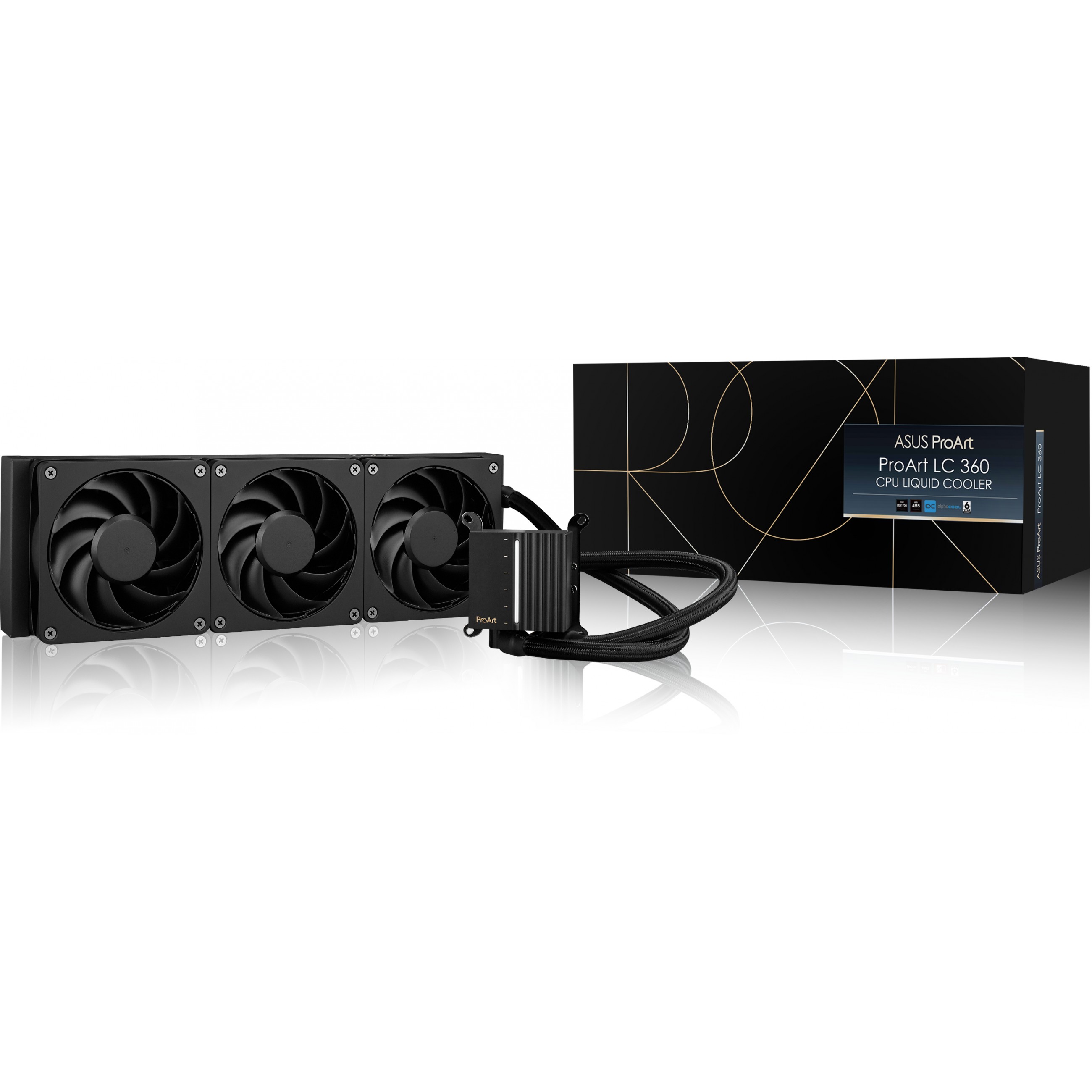 Sustav za hlađenje procesora ASUS ProArt LC 360 (tekućinsko hlađenje, 360 mm radijator, tri Noctua NF-A14 Industrial PPC 2000 ventilatora, ASUS Aura Sync)-6