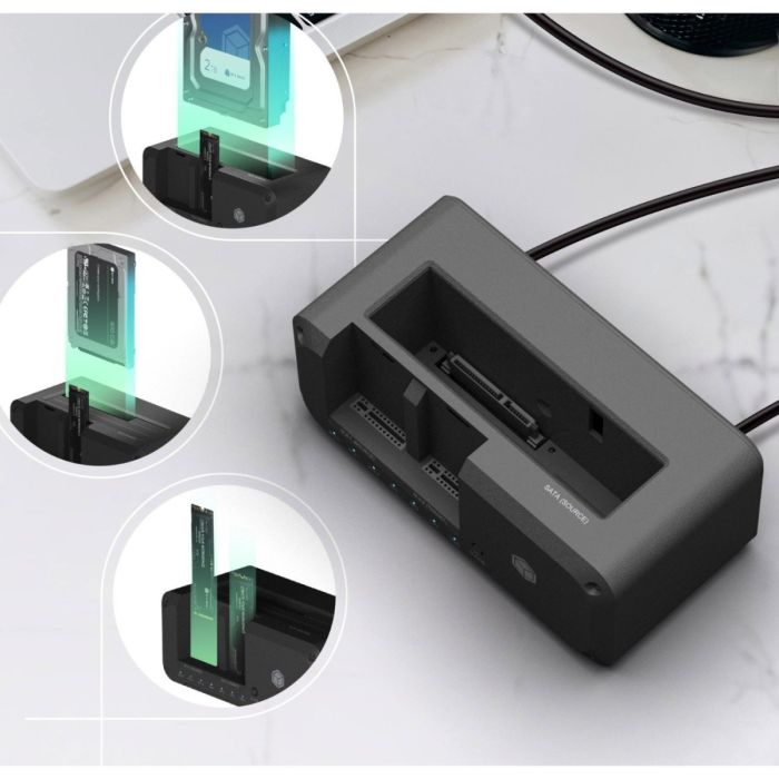 HDD Dock ICY BOX IB-2924MSCL-C31 (2,5 / 3,5 / M.2, USB-C 3.2, klon funkcija)-5