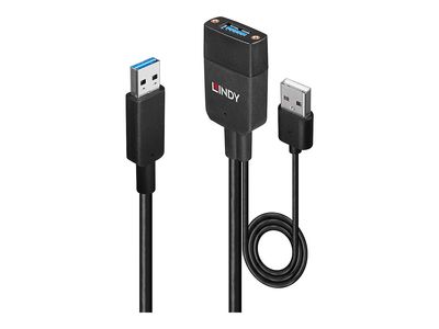 Hibridni USB 3.2 Gen 2 produžni kabel LINDY Tip A 35m crna boja-4
