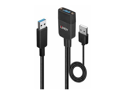 Hibridni USB 3.2 Gen 2 produžni kabel LINDY Tip A 35m crna boja-2