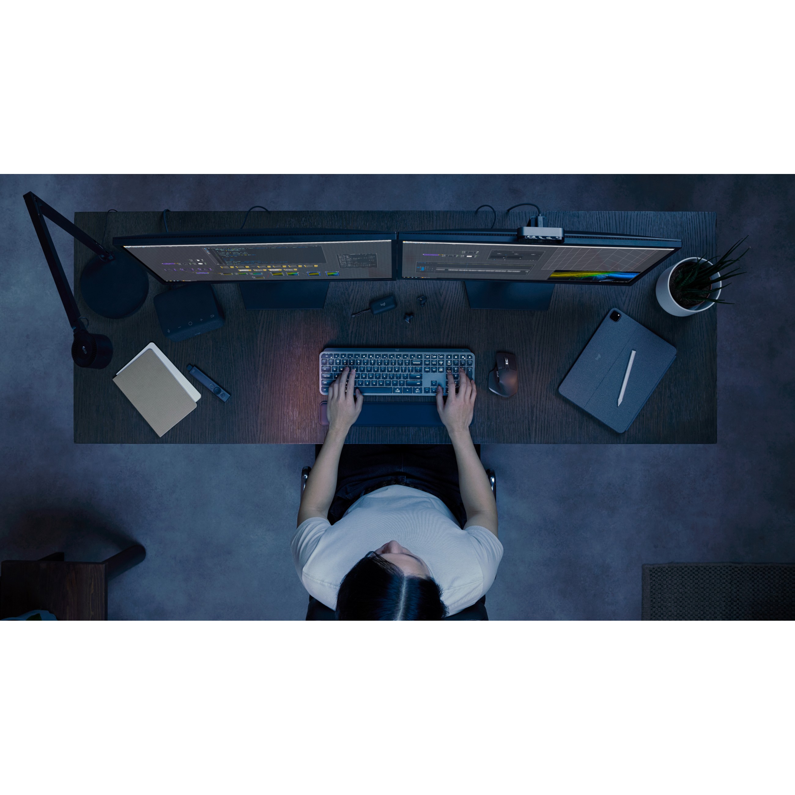 Set tipkovnica i miš LOGITECH MX Keys S Combo, bežični, non-HR tipkovnica, grafitna boja-8