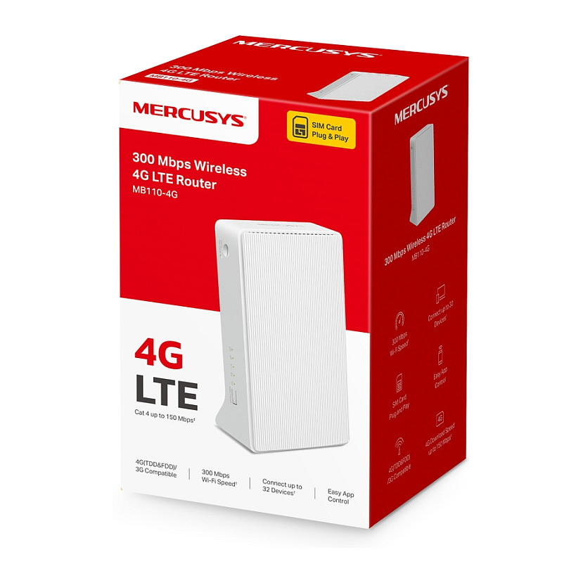Router TP-LINK Mercusys N300 MB110-4G (150 Mbps, LTE, HSPA+, dual connectivity)-7