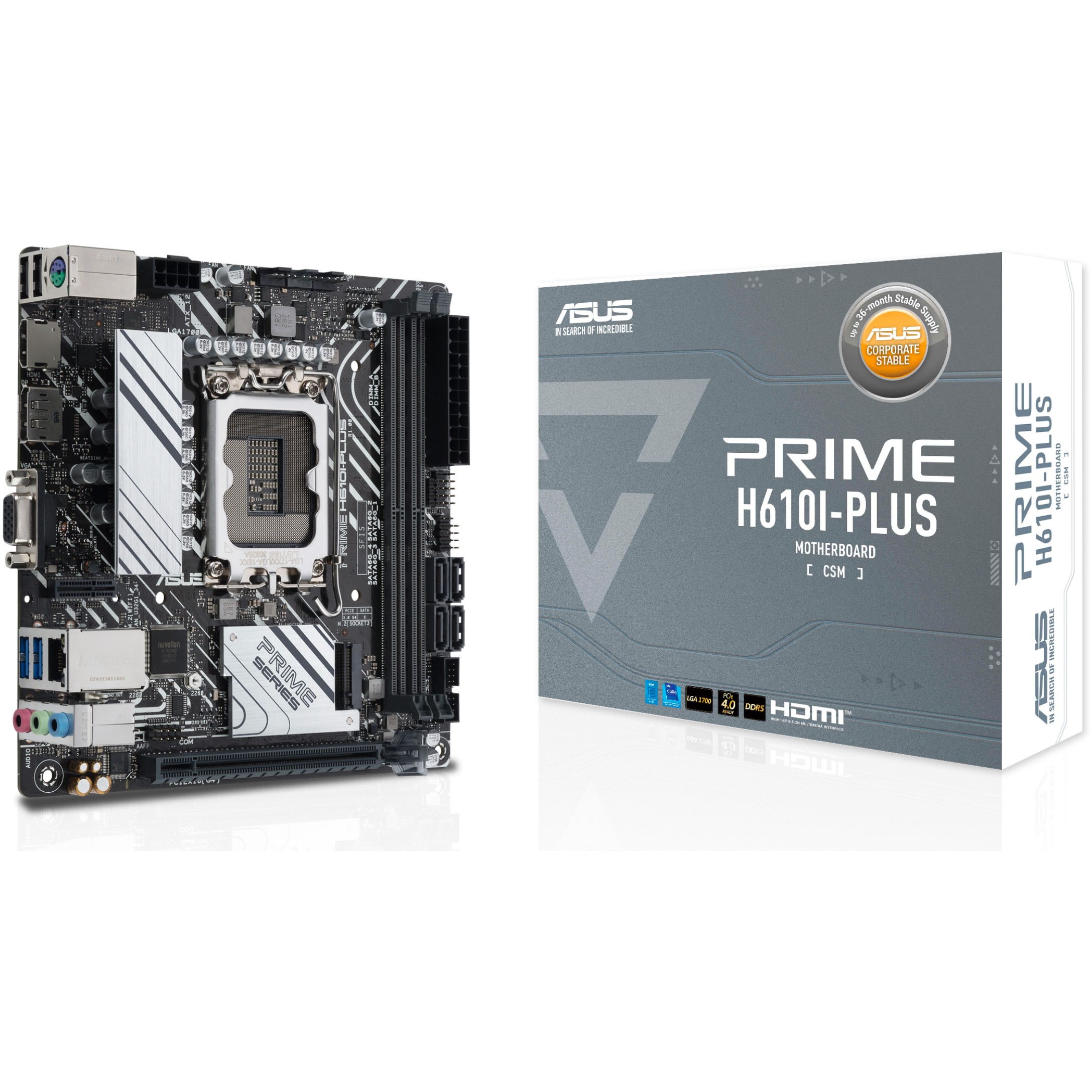 MB ASUS Intel 1700 PRIME H610I-PLUS-CSM-0