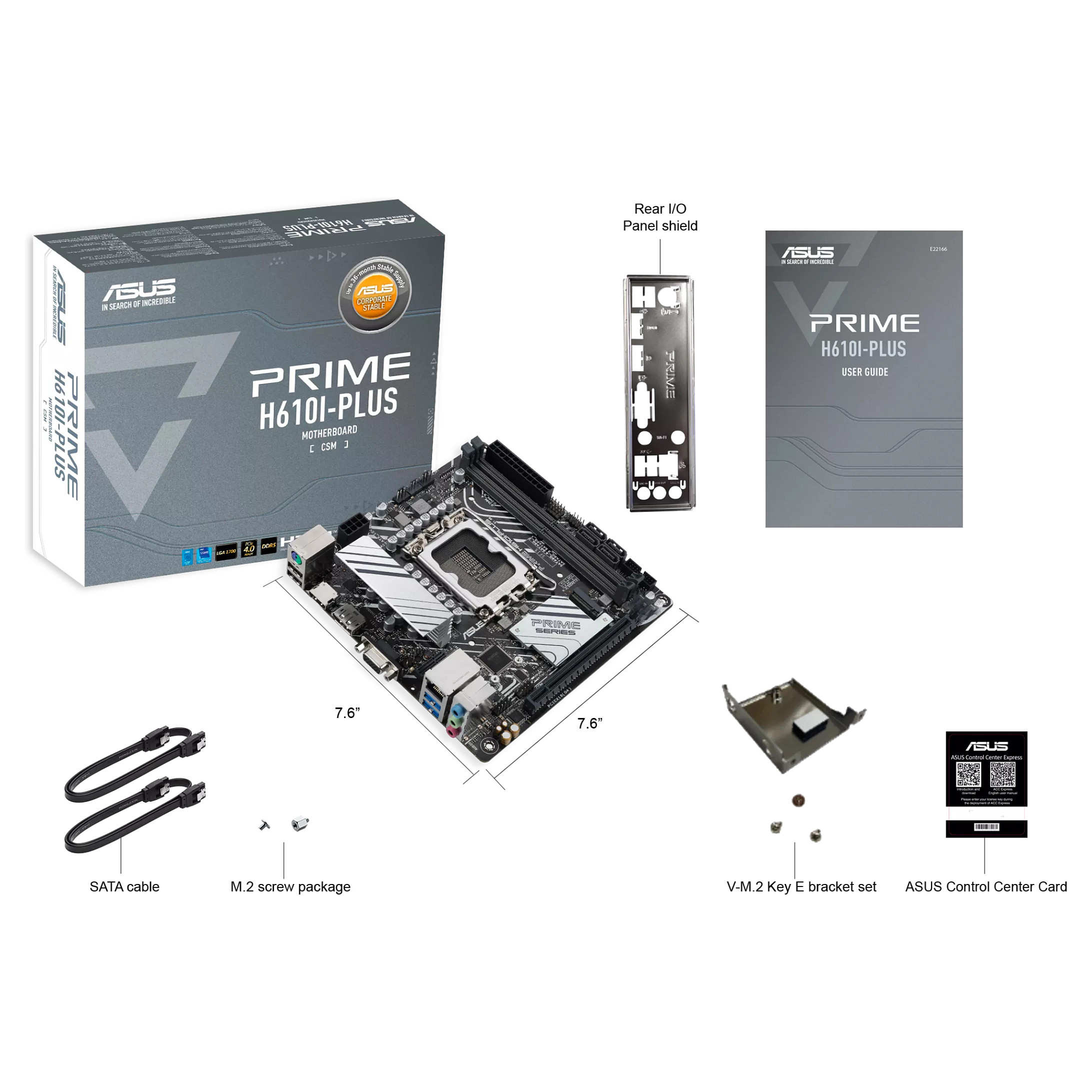 MB ASUS Intel 1700 PRIME H610I-PLUS-CSM-7