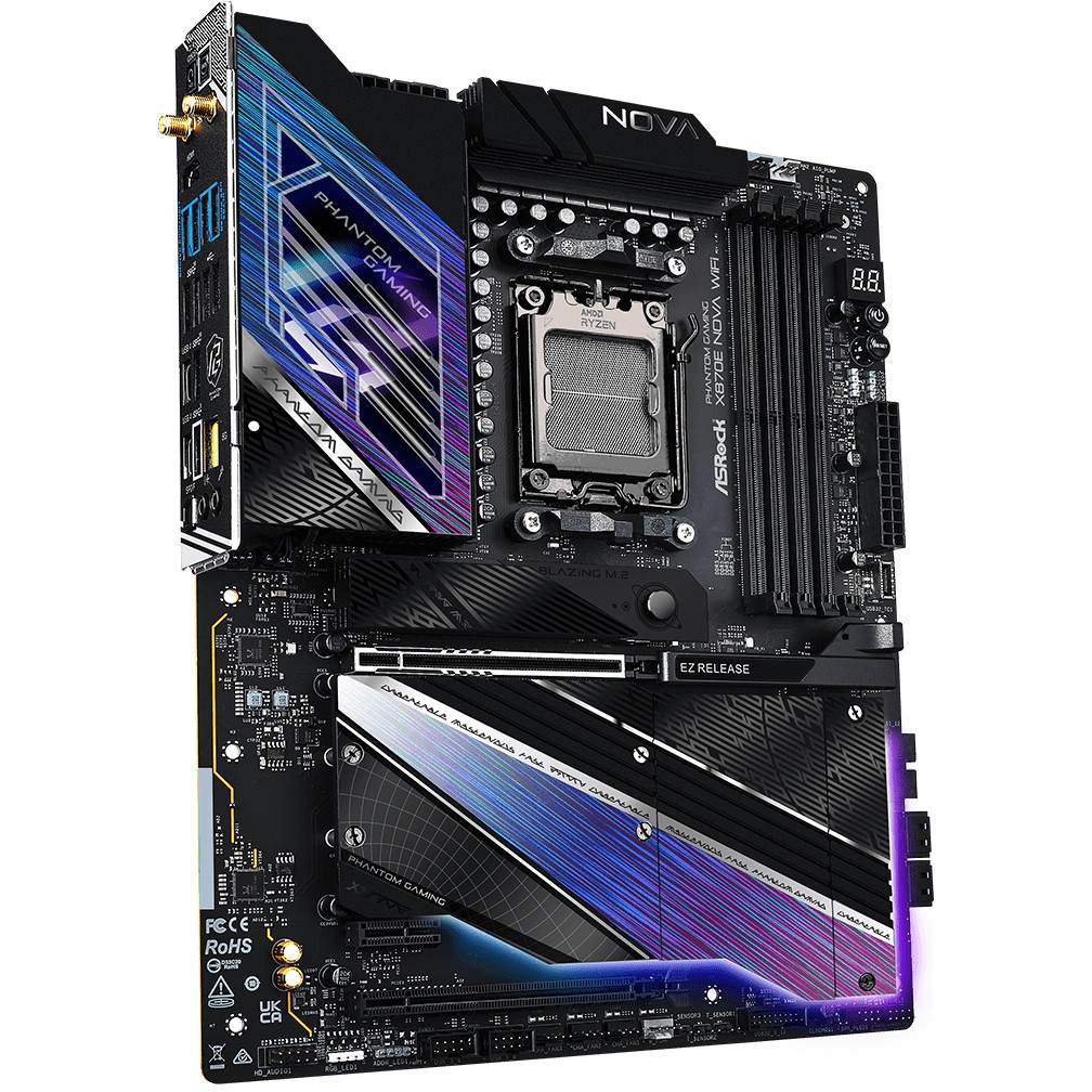 Matična ploča ASROCK Phantom Gaming X870E NOVA WiFi (Socket AM5, AMD X870E, DDR5 SDRAM do 8200 MHz, USB4, Wi-Fi 7)-4