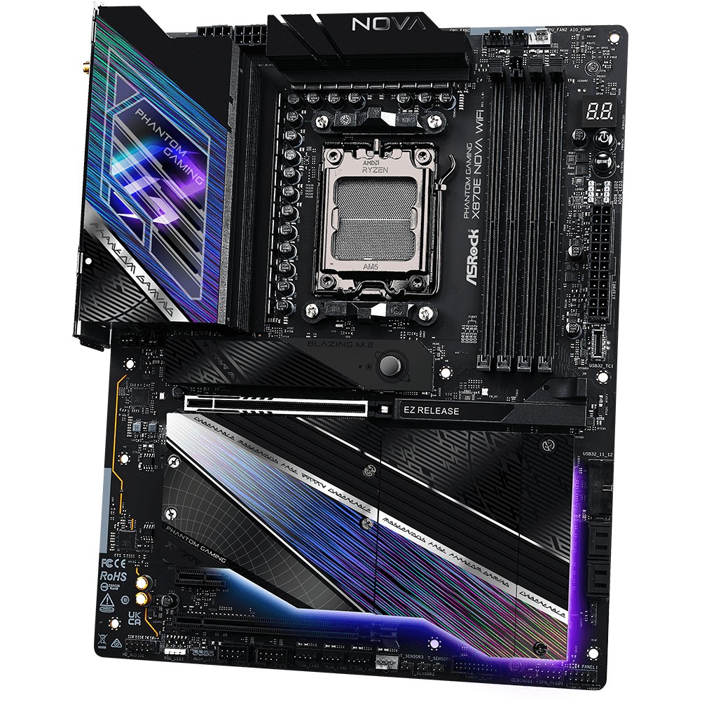Matična ploča ASROCK Phantom Gaming X870E NOVA WiFi (Socket AM5, AMD X870E, DDR5 SDRAM do 8200 MHz, USB4, Wi-Fi 7)-5