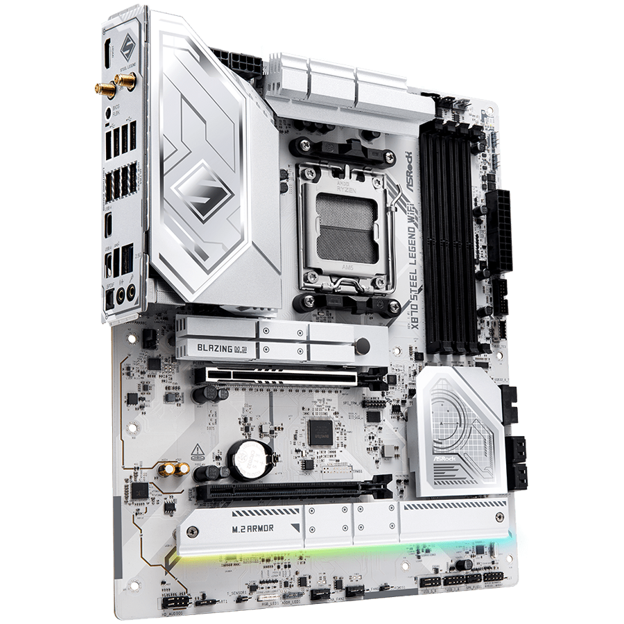 Matična ploča ASROCK X870 Steel Legend WiFi (Socket AM5, AMD X870, DDR5 RAM, 2.5 Gigabit Ethernet, Wi-Fi 7)-8