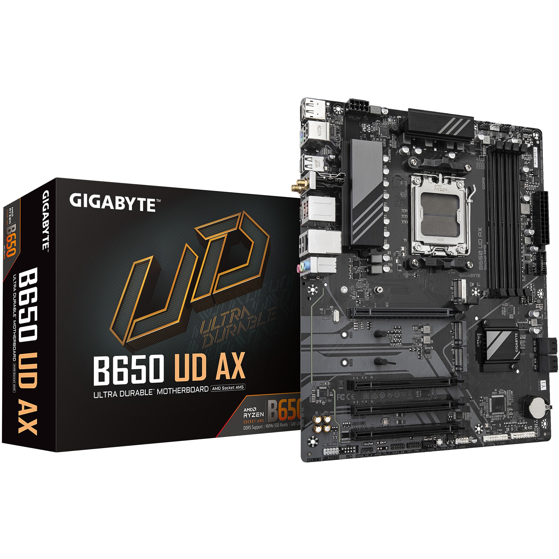 Matična ploča GIGABYTE MB GBT AMD AM5 B650 UD AX (AMD B650, AM5)-5