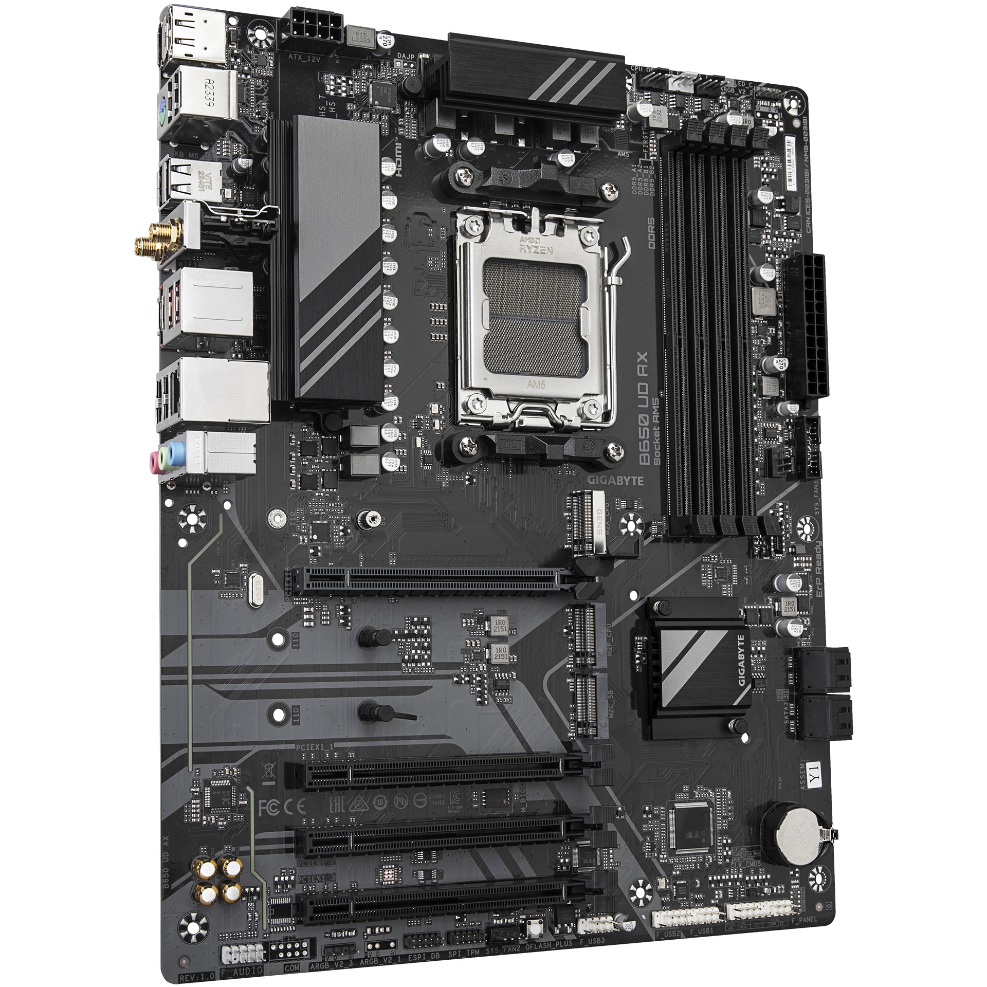 Matična ploča GIGABYTE MB GBT AMD AM5 B650 UD AX (AMD B650, AM5)-7