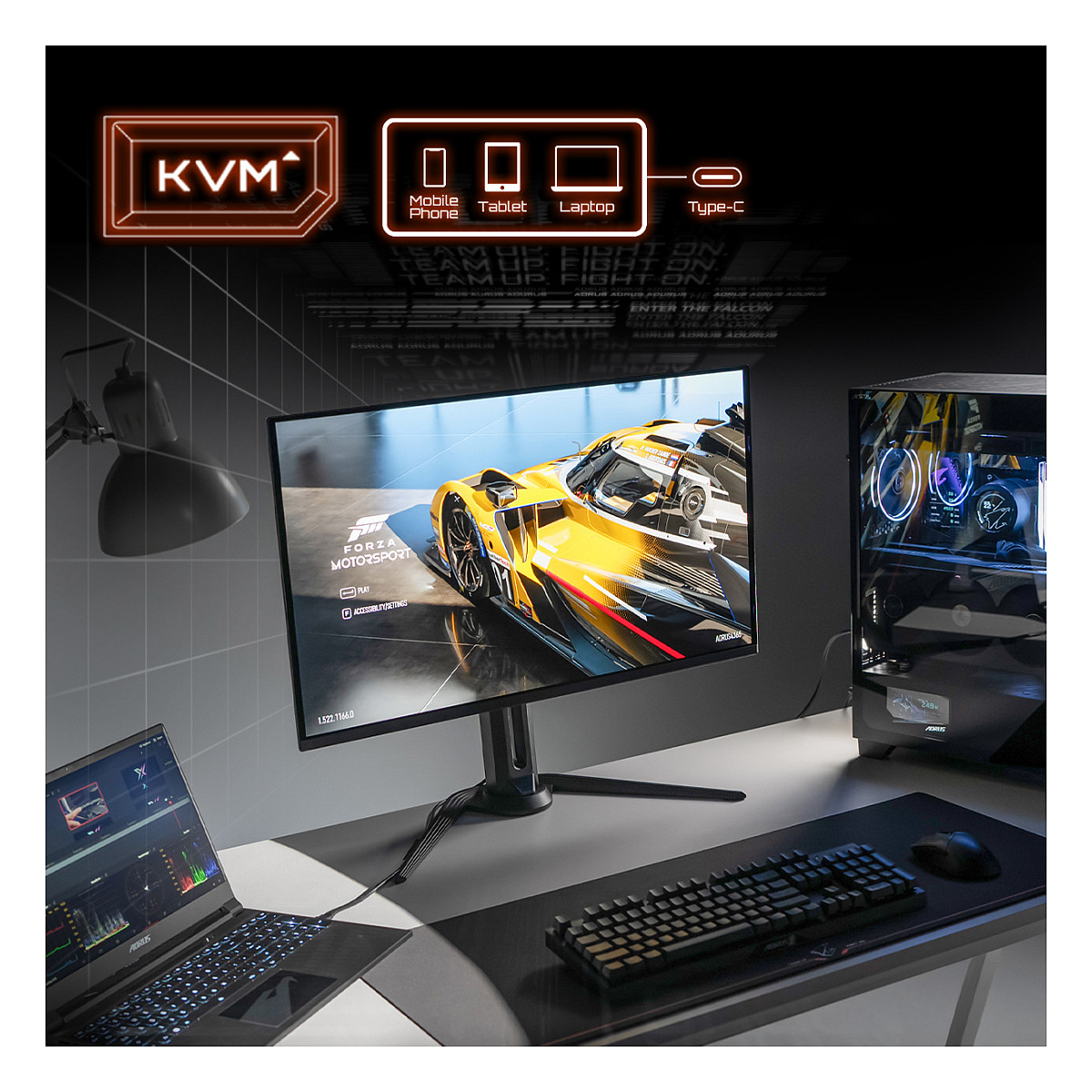 Monitor GIGABYTE AORUS FO32U (32", UHD, OLED, 165 Hz, HDMI/DP/USB-C)-7