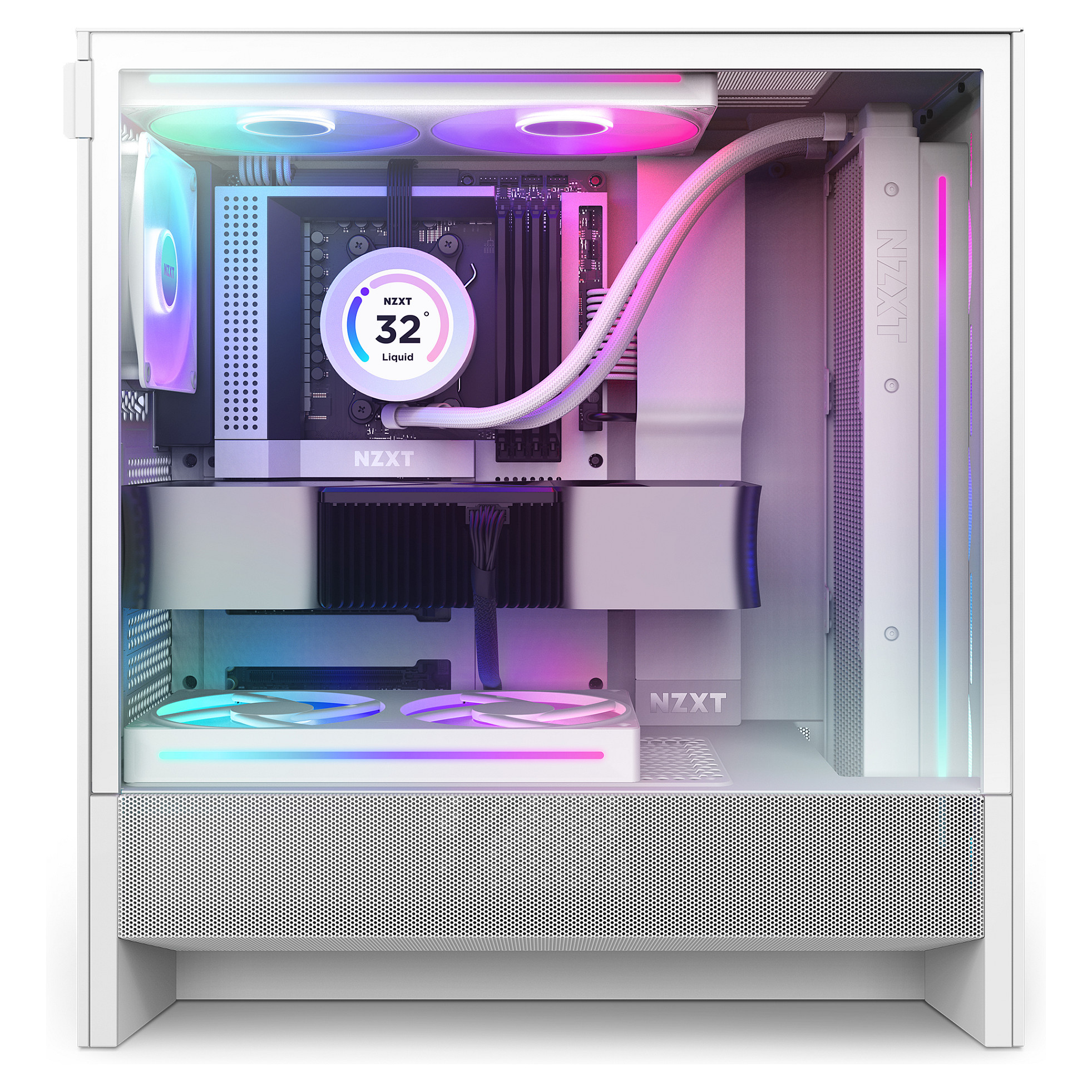 Case NZXT H5 Flow RGB White Midi ATX (2024)-3