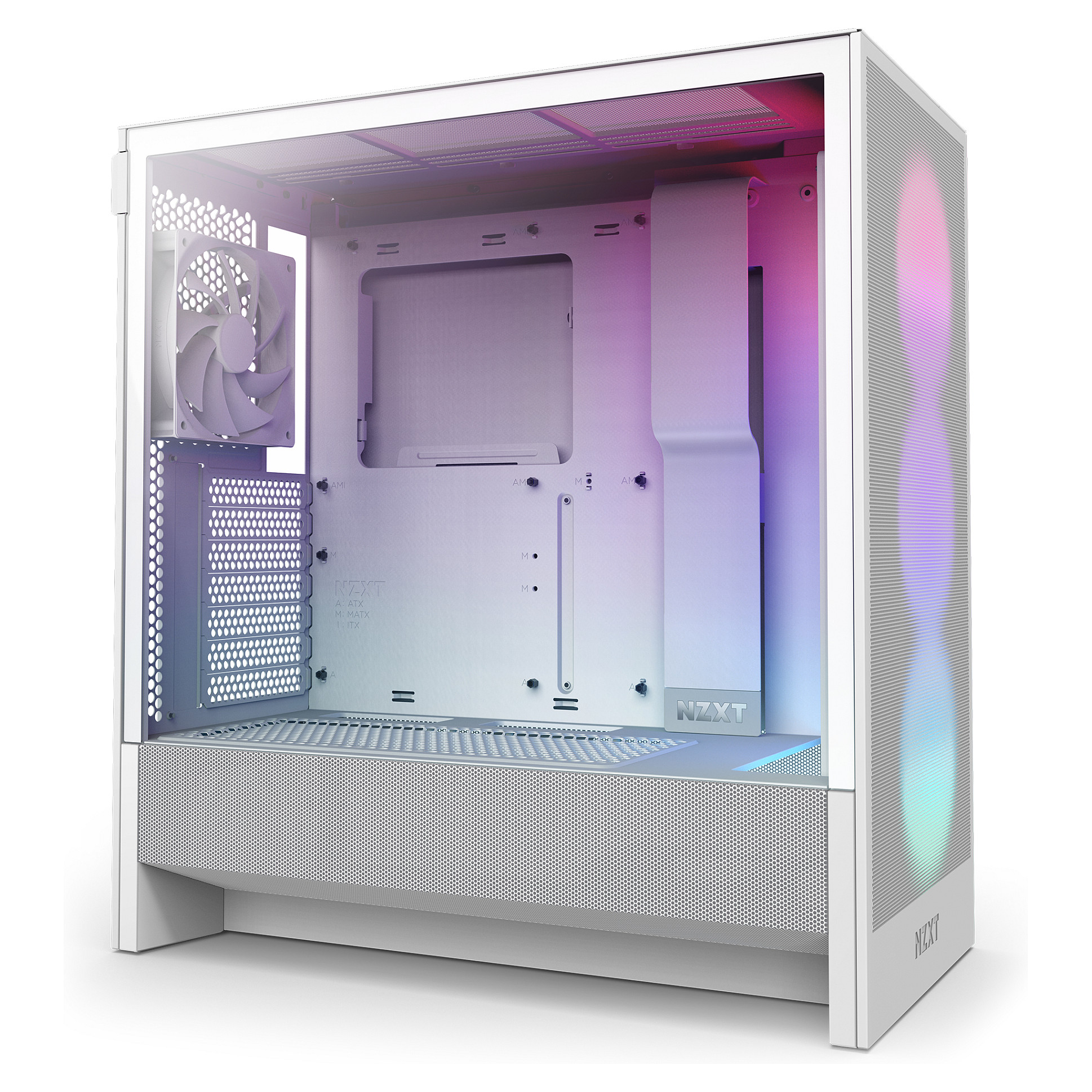 Case NZXT H5 Flow RGB White Midi ATX (2024)-4