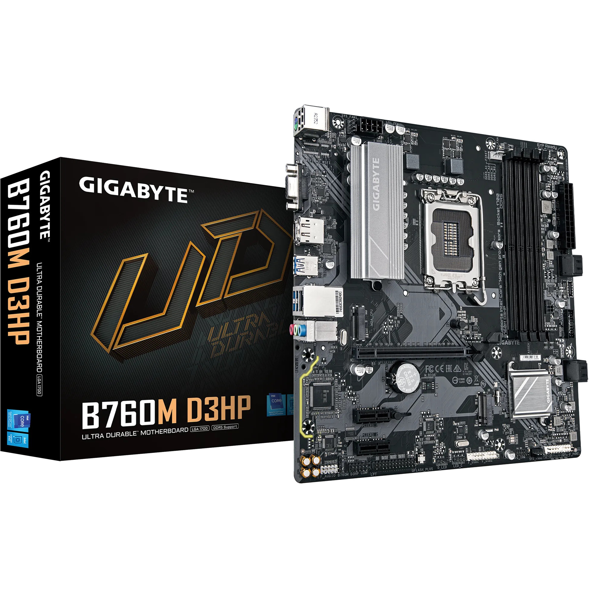 Matična ploča GIGABYTE B760M D3HP (micro ATX, LGA1700 Socket, B760, DDR5 SDRAM, USB 3.2 Gen 1/USB-C 3.2 Gen 1, RGB FUSION)-4