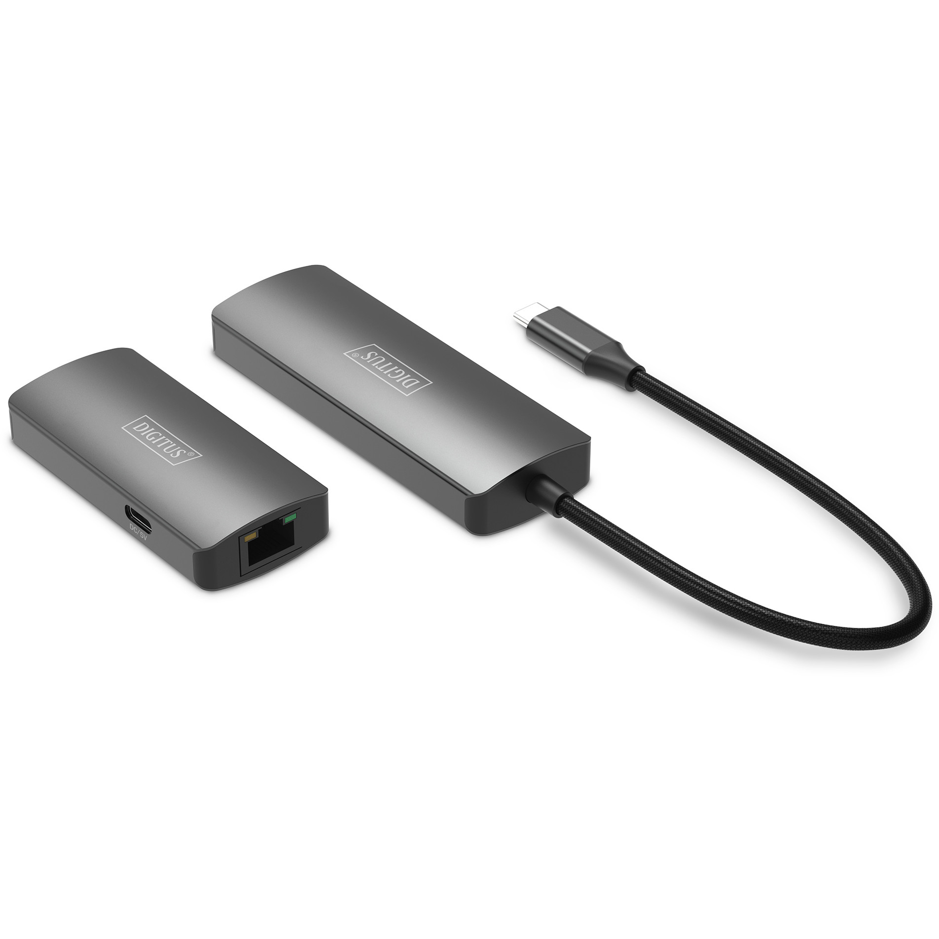 Video Extender DIGITUS 4K (USB-C - HDMI, 30 m, Aluminij, Crna)-5