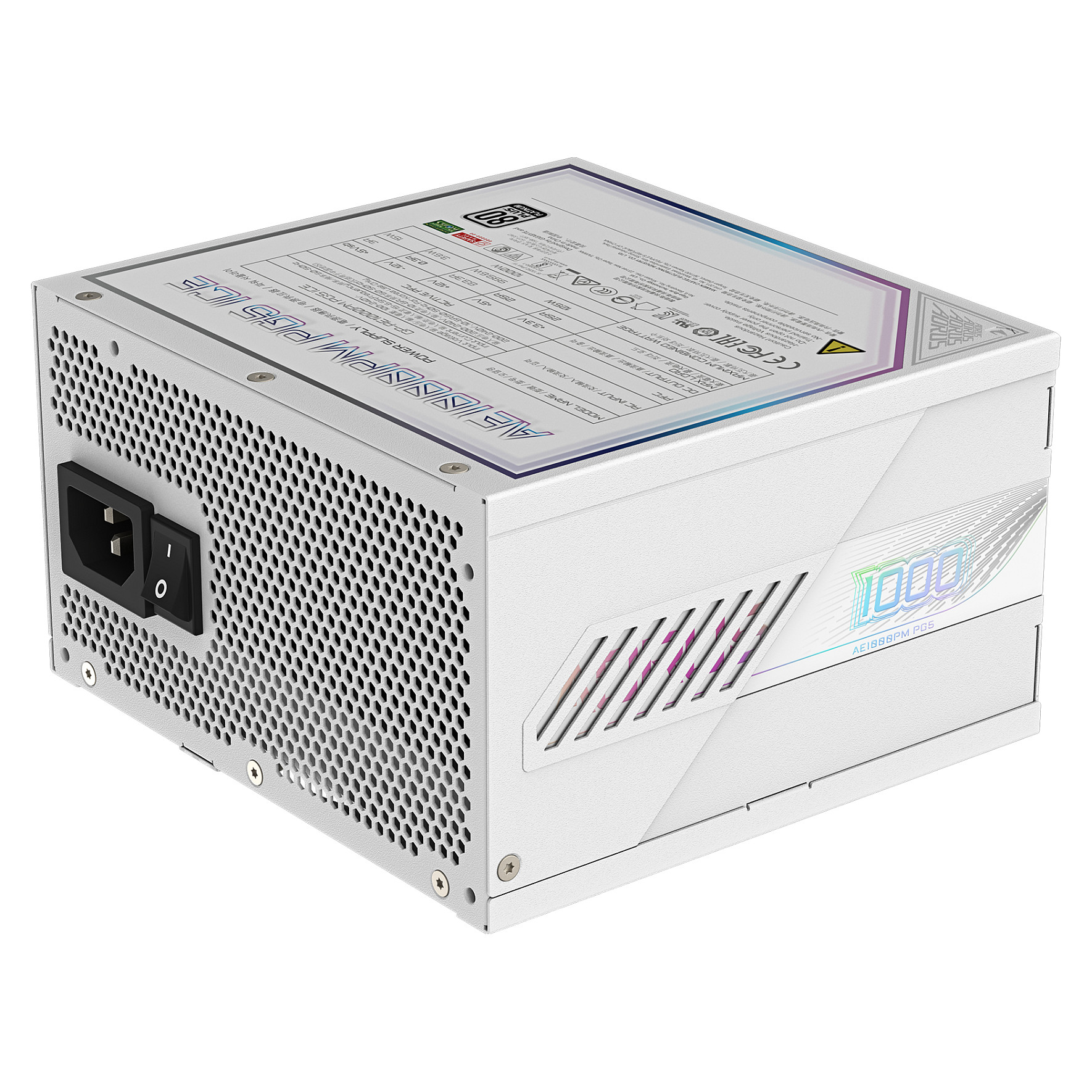 Napajanje GIGABYTE AORUS ELITE P1000W ICE (1000w, 80 PLUS Platinum, fully modular design, ATX 3.0 compatible, EU Plug)-10