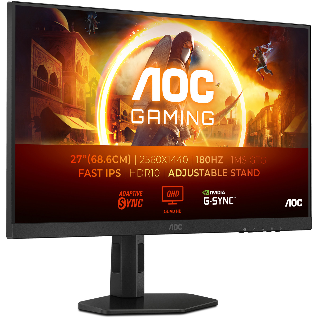 Monitor AOC Q27G4XF (27", 2560 x 1440, IPS, 180Hz, 0.5ms)-1