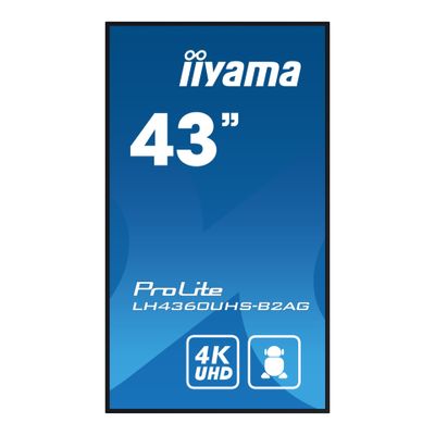iiyama ProLite LH4360UHS-B2AG 43" Class (42.5" viewable) LED-backlit LCD display - 4K - for digital signage-0