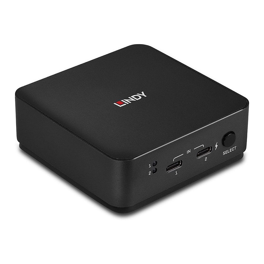 KVM Switch LINDY 2 Port HDMI 2.0, USB 3.0 & USB C, 4K@60Hz, 100W PD-4