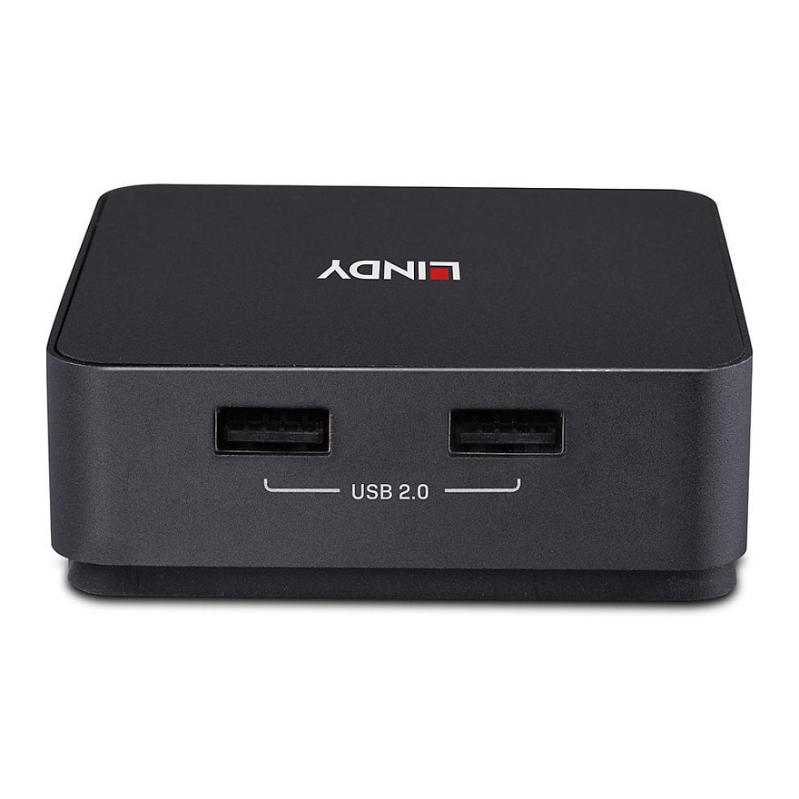 KVM Switch LINDY 2 Port HDMI 2.0, USB 3.0 & USB C, 4K@60Hz, 100W PD-9