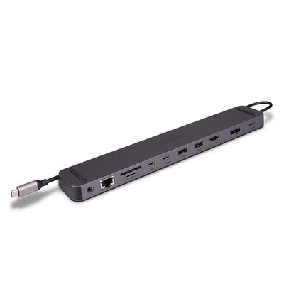 Lindy DST-Mini XT 810 USB-C Mini Docking Station, 8K/Dual 4K, 100W PD-3