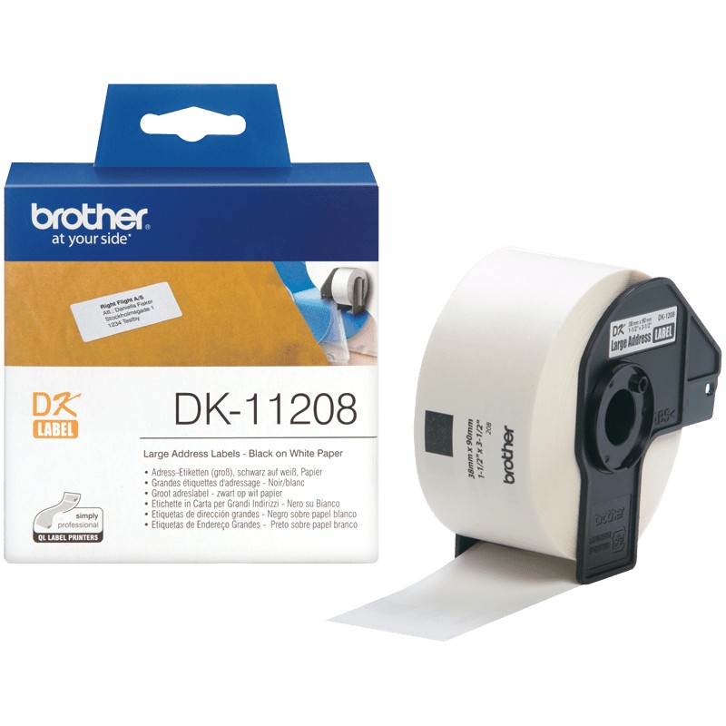 Naljepnice BROTHER DK-11208 90 mm crno na bijelo-2