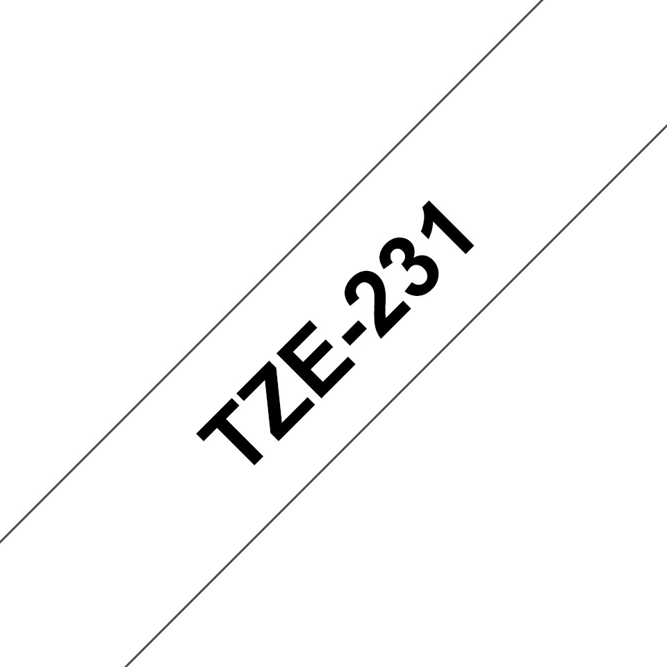 Laminirana traka BROTHER TZe-231 crna na bijeloj-2