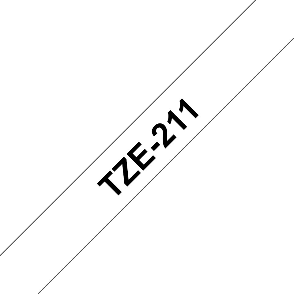 Laminirana traka BROTHER TZe-211 crna na bijeloj-3