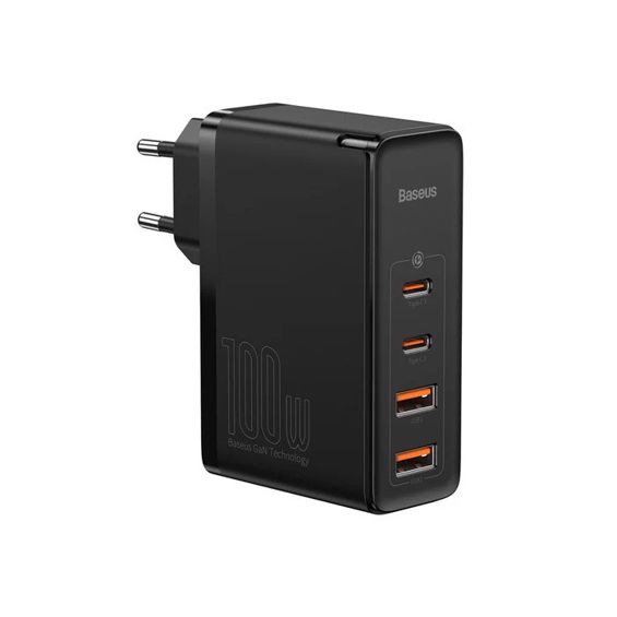Adapter BASEUS GaN2 Pro Quick Charger 100W, 2x USB-A, 2x USB-C, Black, CCGAN2P-L01-2