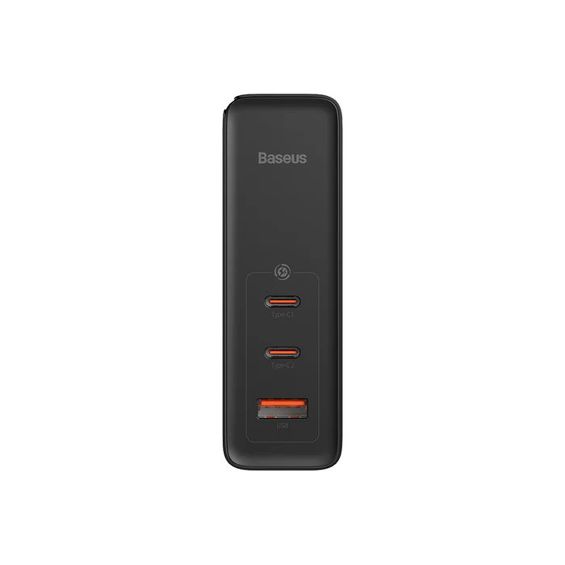 Adapter BASEUS GaN5 Pro Fast Charger 140W, 2x USB-C, 1x USB-A, Kabel C-C Black, CCGP100201-3