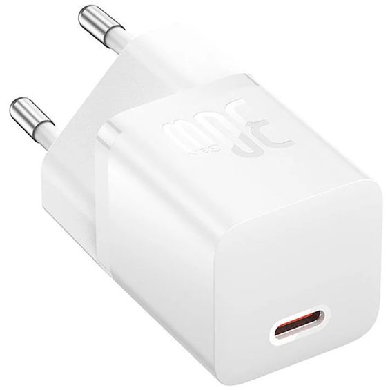 Adapter BASEUS Mini GaN5 Fast Charger 30W, USB-C, White, CCGN070502-1