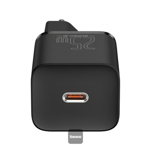 Adapter BASEUS Super Si Quick Charger 25W, USB-C, Black, CCSP020101-1