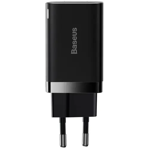 Adapter BASEUS Super Si Quick Charger 30W, 1x USB-A, 1xUSB-C, Black, CCSUPP-E01-1