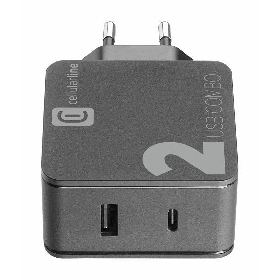 Adapter CELLULARLINE 2 port - USB i Type-C 42W-2