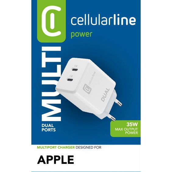 Adapter CELLULARLINE DUAL 2 x USB-C, 35W-4