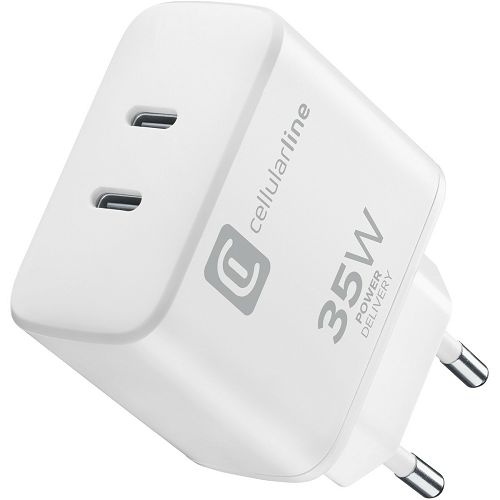 Adapter CELLULARLINE DUAL 2 x USB-C, 35W-0