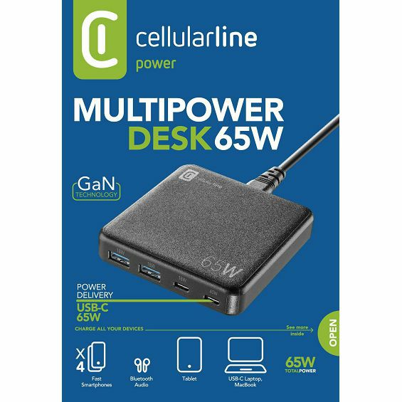 Adapter CELLULARLINE MULTIPOWER DESK 65W-3