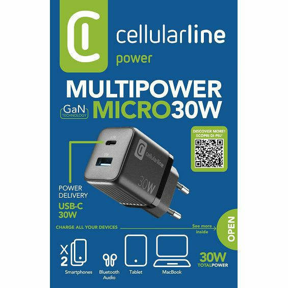 Adapter CELLULARLINE MULTIPOWER Micro 30W DUAL-7