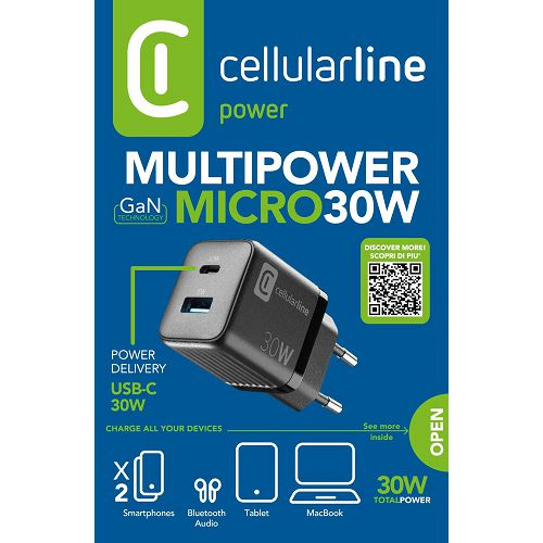 Adapter CELLULARLINE MULTIPOWER Micro 30W DUAL-5