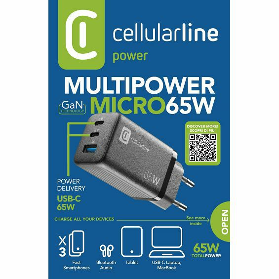 Adapter CELLULARLINE MULTIPOWER Micro 65W 2 x USB-6