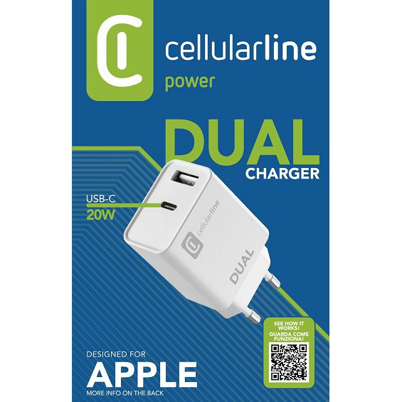 Adapter CELLULARLINE za iPHONE DUAL 20W-3
